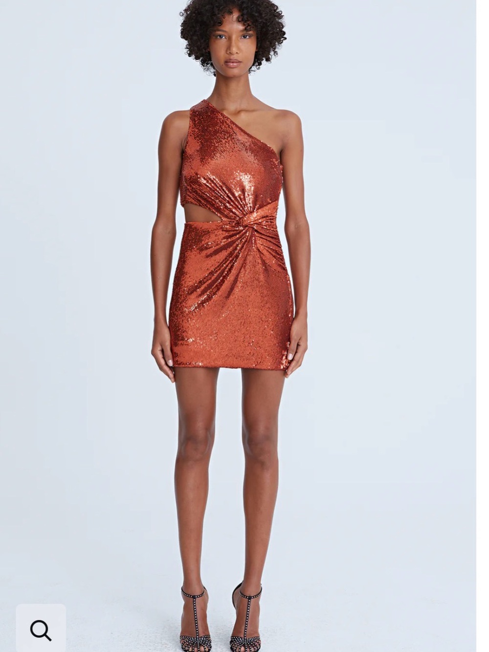 Halston - VAL SEQUIN ONE SHOULDER MINI